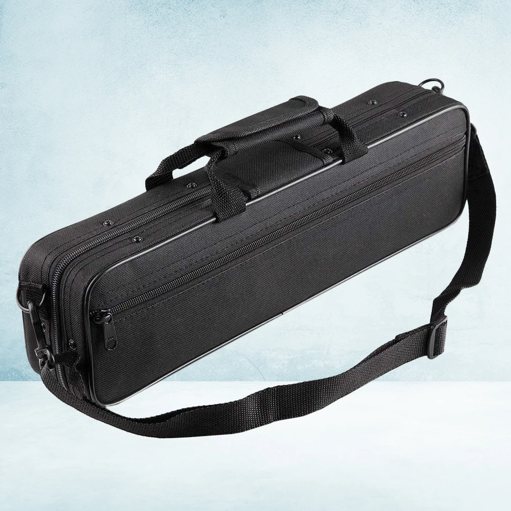 

Portable Flute Bag Padded Case Shoulder Handbag Musical Instrument Travel Gift Coffee Color Durable Simple Design