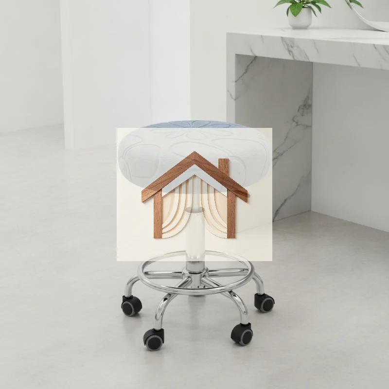 Round Bar Stool Protector Elastic Thickened Stretchable Chair Cover 1Pcs Washable Dustproof for Kitchen Restaurant Use