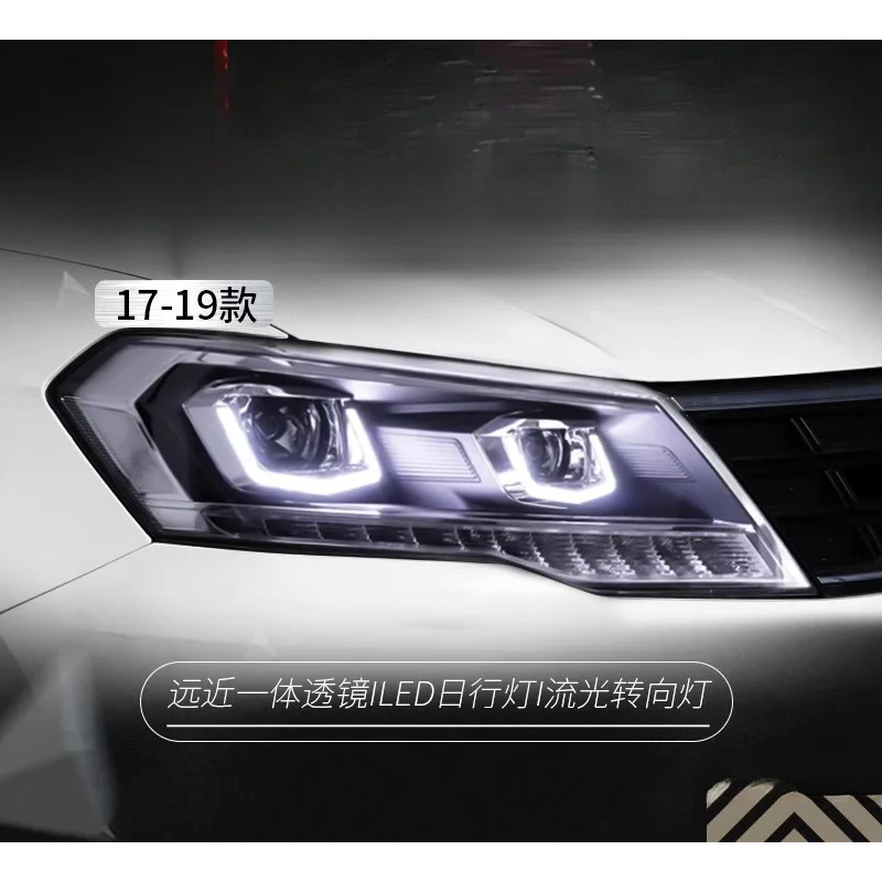 

Suitable for Jetta 17-19 New Headlight Assembly Modified U-shaped LED Daytime Running Light Bi-xenon Lens Xenon Headlight