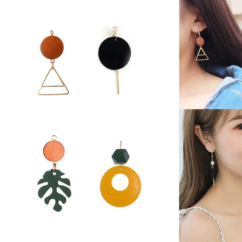 

Подвески из деревянного сплава с деревом, 60 шт., пуговицы для ювелирных изделий «сделай сам», серьги или ожерелья, аксессуары, швейная отделка и украшения, ремесло