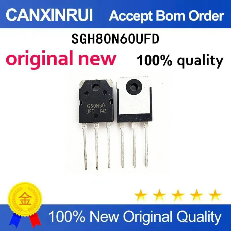 

(5-100 Pieces) Brand new original SGH80N60UFD G80N60 TO-3P transistor field-effect transistor spot chip IC