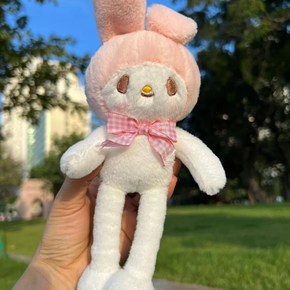 Kawaii Plush Doll Sanrio Hello Kitty Mymelody Cinnamoroll Accessories Cute Long Legged Pendant Schoolbag Girls Gift