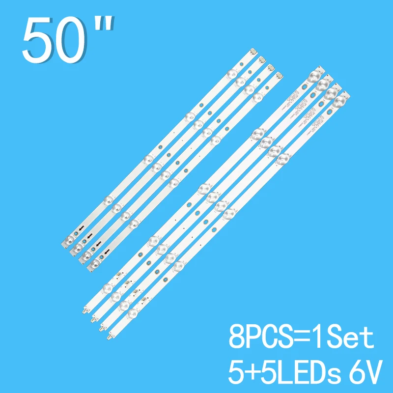 

8PCS 6V 988mm For 50" TV R72-50D04-029 JS-D-JP50DM-102ED (00804）988141T.30066.4P