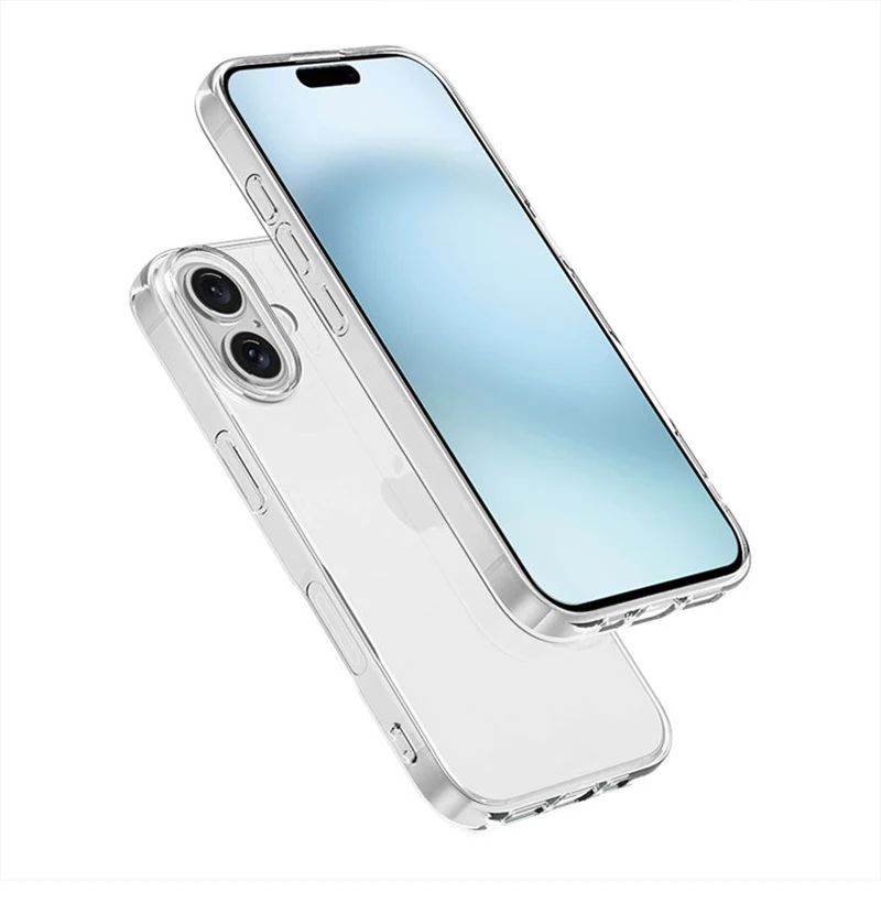 Ultra Thin Slim Clear Phone Case For iPhone 16 Pro Max Soft Silicone Cases For iPhone16 Pro Max 16 Plus Transparent Back Cover