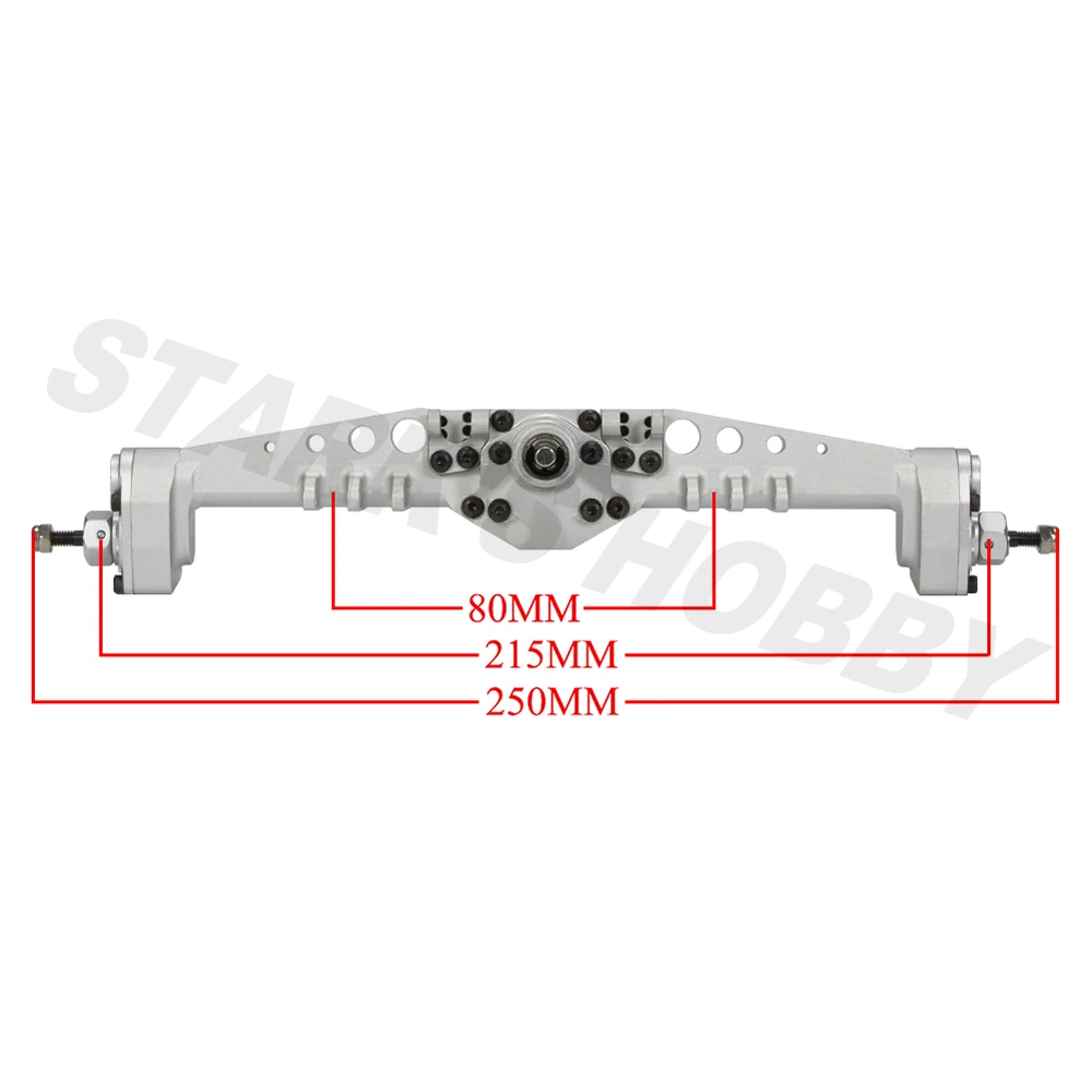 Eixo portal deslocado dianteiro de alumínio usinado cnc para 1/10 rc crawler axial capra 1.9 utb axi03004 lcg chassis cheater rigs