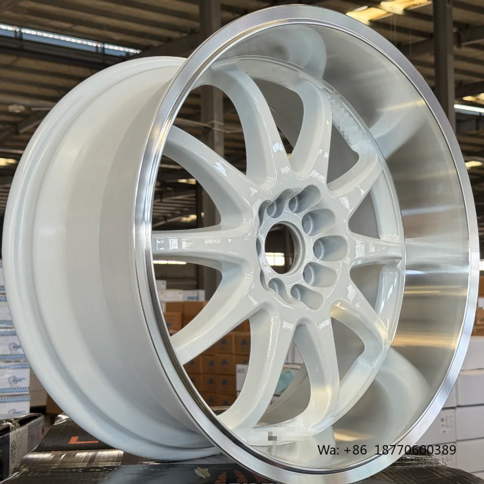 Factory Wholesale Custom 18 Inch PCD 5*100/114.3 5 Spokes White Aluminum Alloy Cast Car Passenger Wheels AfterMarket