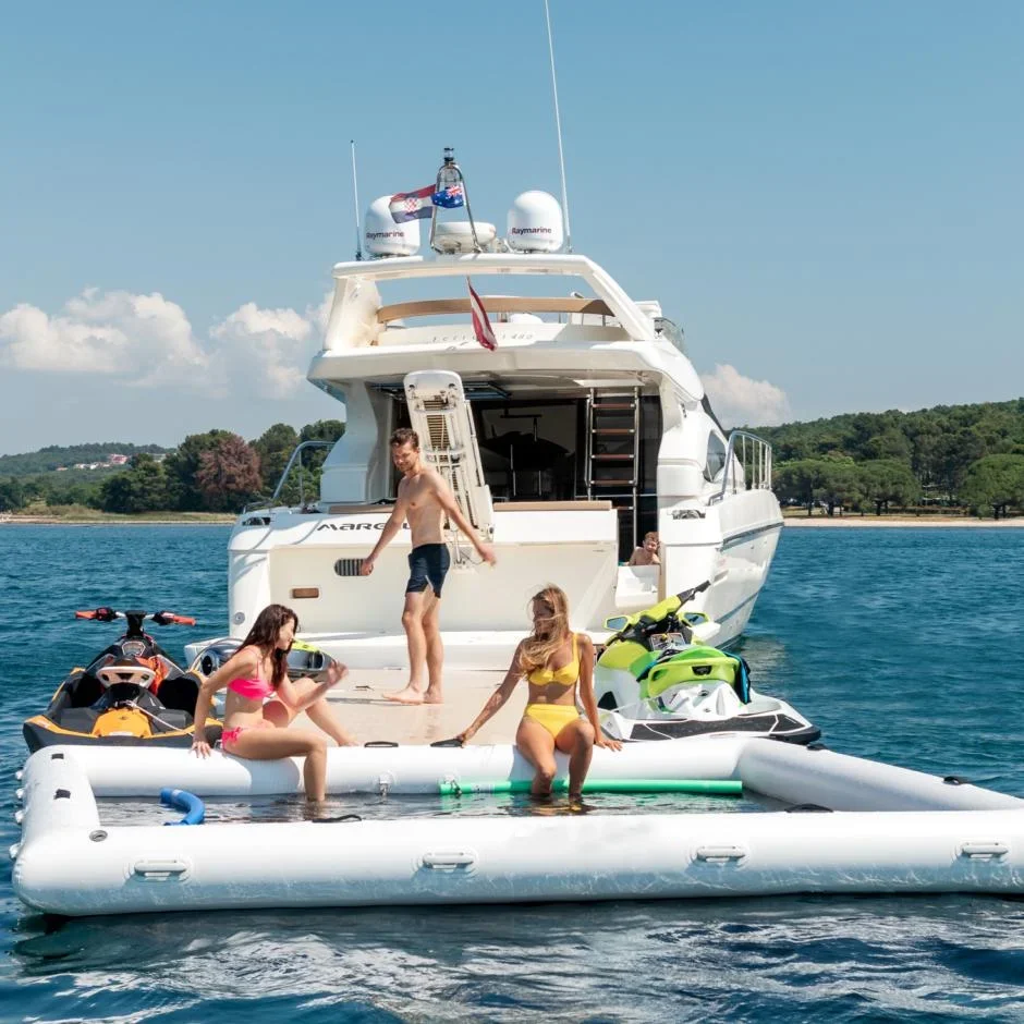Inflatable Water Park Water Play Equipment Water Platform Lov E Island  Pool Slide Floating Dock for Raft Pontoon Boat