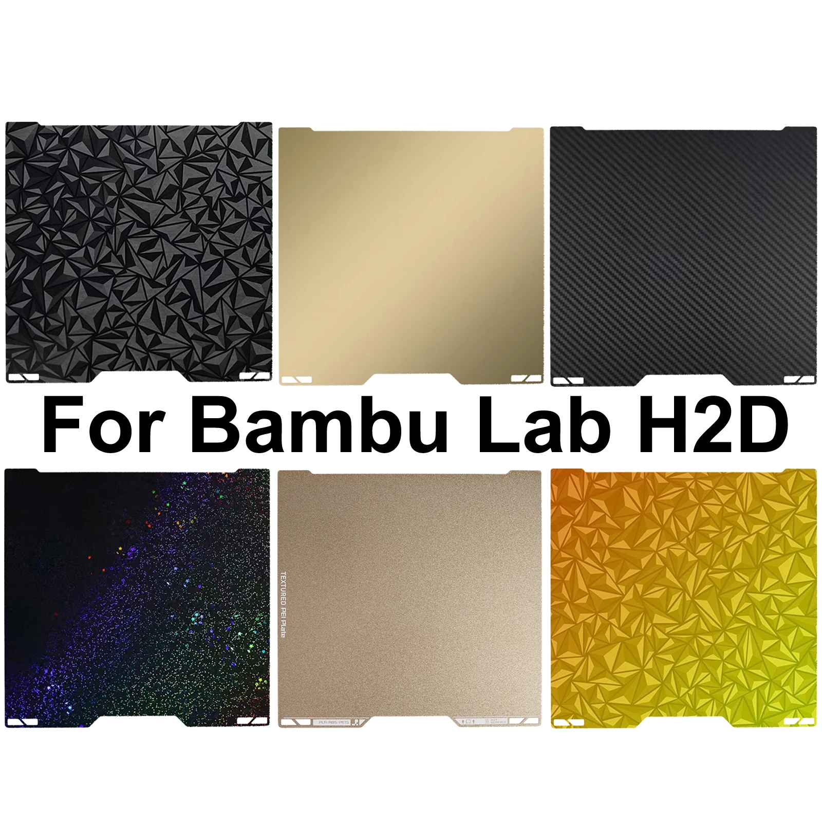 H2D-Bauplatte PEI Glatt PEO PET PEY Doppelseitige Feder-Bauplatte Stahlblech für Bambu Lab H2D mit QR-Code – Detail 1
