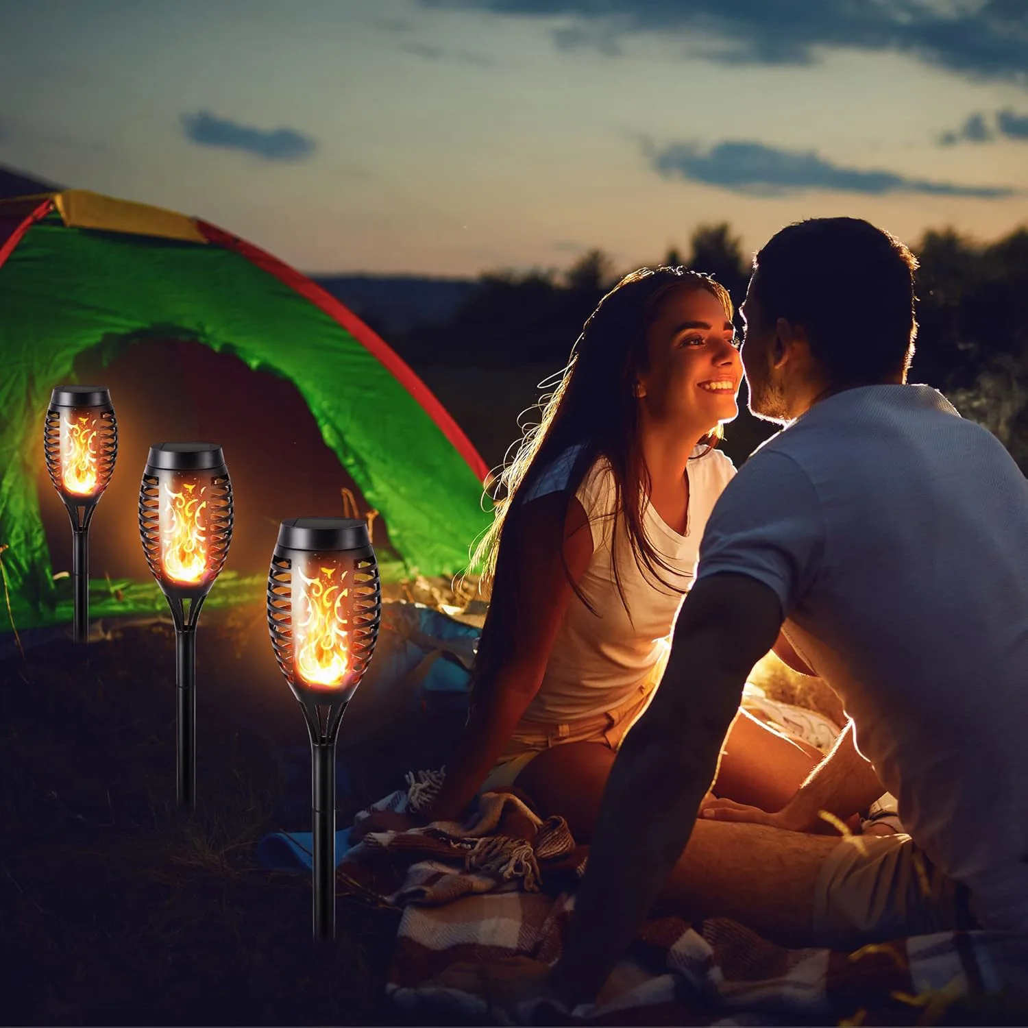 

Бамбуковые солнечные фонари с пламенем, бамбуковые фонари с имитацией солнечного пламени, газонные садовые фонари Luces Led Solares Para Jardin Exterior