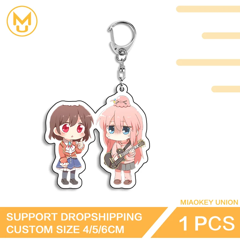 Popular Gotoh Hitori Functional Portable Double Sided Acrylic Keyring Simulated Simplicity Attractive Key Holder Accessory