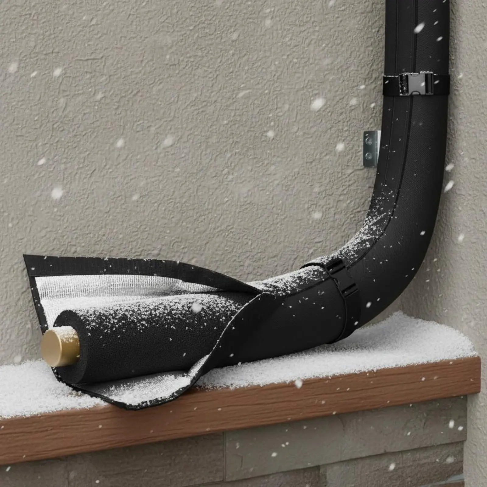 

Outdoor Pipe Insulation Sleeve Easy to Install HVAC Pipe Insulation Cover Insulated Vent Cover Condensation Control for Garden