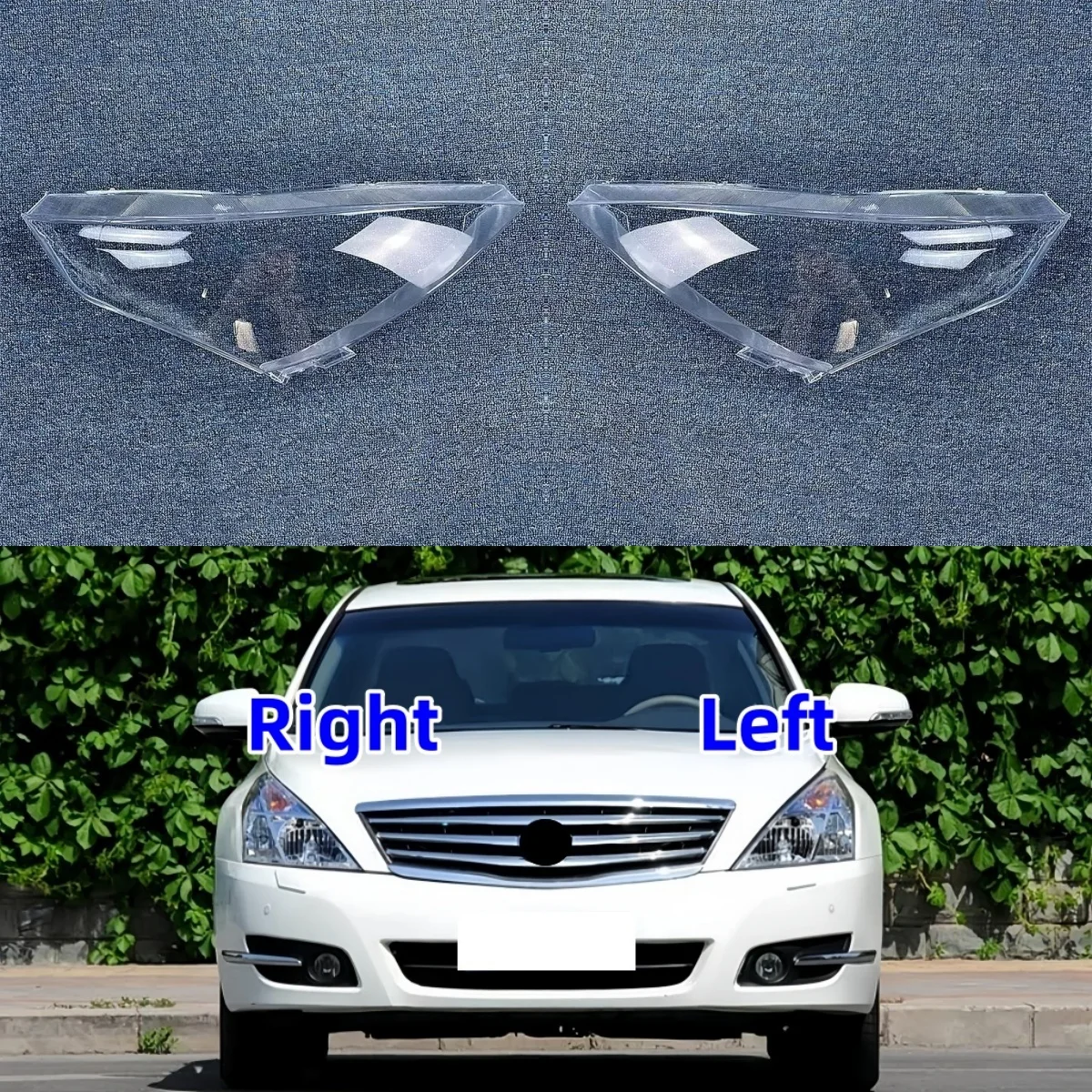 

For Nissan Teana 2008 2009 2010 Car Front Headlight Transparent Lampshade Plexiglass Clear Lamp Shell Car Accessories
