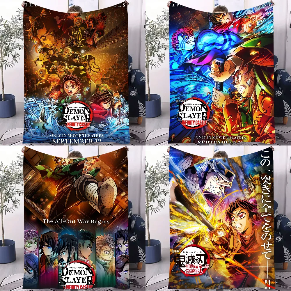 ANIME DEMON SLAYER Blanket Design Lightweight  For Dorms, Naps, Living Room, Office,Sofa,All-Season