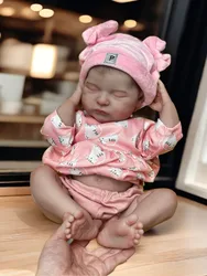 17 Inch Laura Full Body Silicone Girl Bebe Reborn Handmade Cute Baby Doll For Christmas Gifts