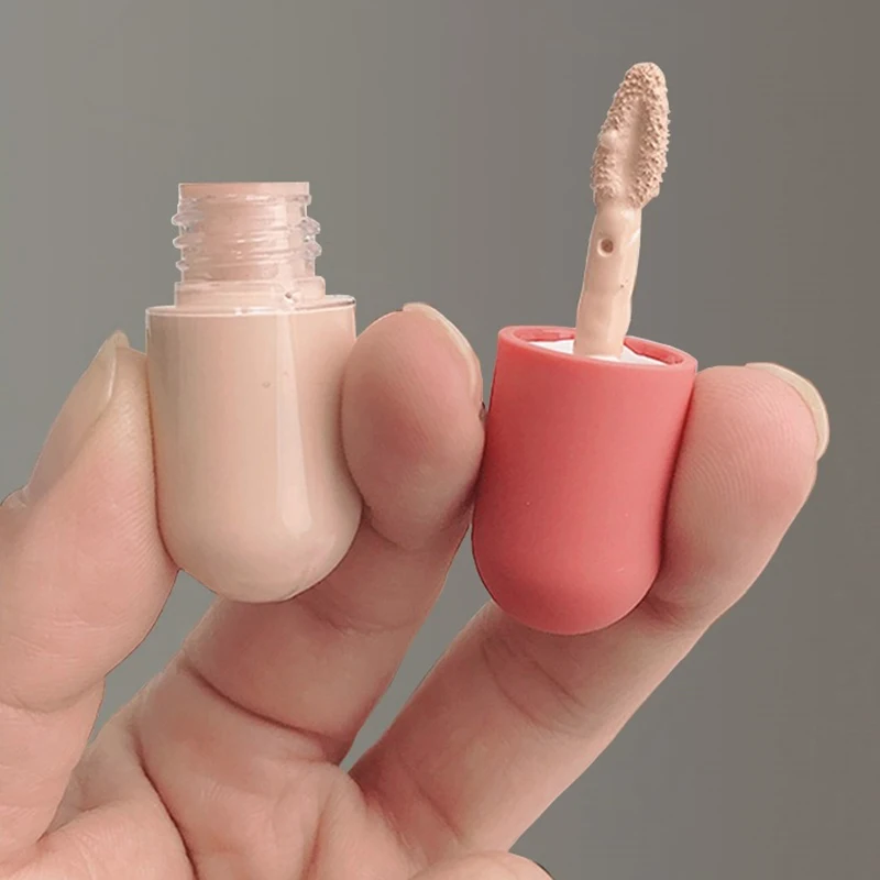 1/2/5Pcs 4.5ml Lip Glaze Empty Tube Mini แคปซูลขนาดเล็กวงกลมขวด Frosted ยางโปร่งใสพลาสติกลิปสติก Empty Tube