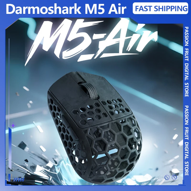 

Darmoshark M5 Air Carbon Fiber Mouse 3 режима 2,4 ГГц 8K Connection PAW 3950 30000 точек на дюйм 750IPS 31 г с колесом прокрутки с ЧПУ для игрового ПК