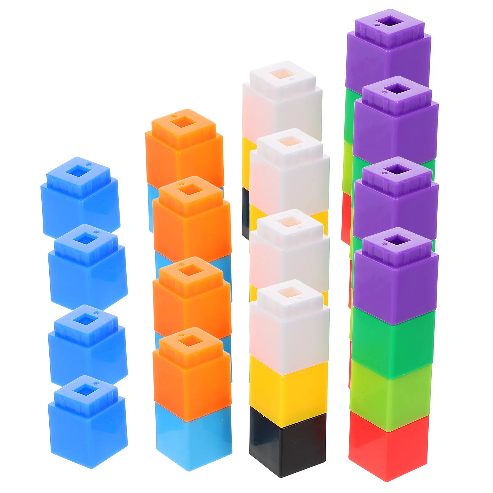 100Pcs Math Educational Counting Cubes Creative Plastic Stem Early Learning Cognitive Development Snap Counting Blocks
