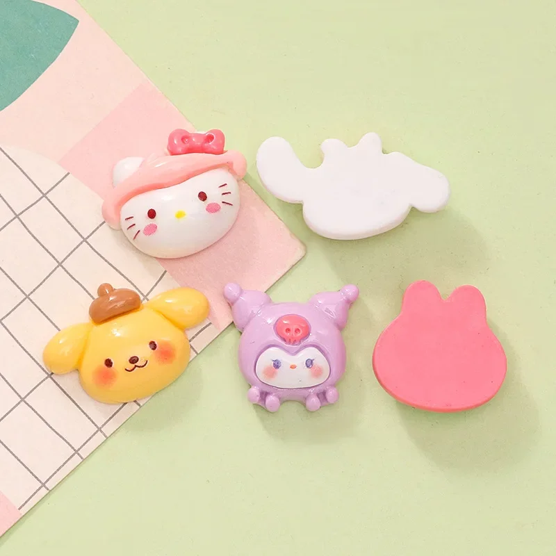 5 pz cartone animato sanrio ciao gattino ciondoli in resina flatback artigianato abbellimenti cabochon fai da te accessori decorativi