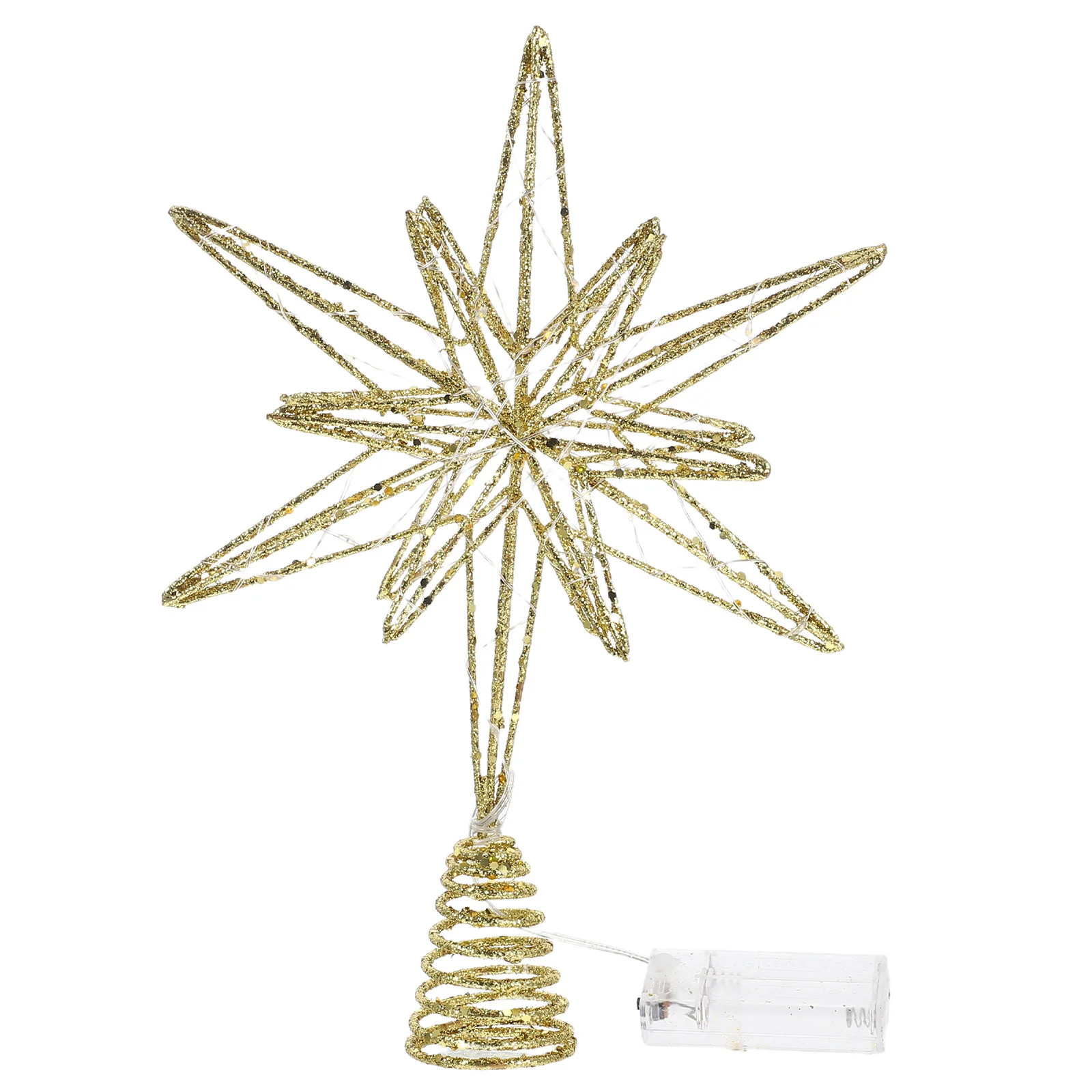 

Star Tree Topper Glittering Golden Iron 12.6 Inch Metal Christmas Tree Decoration Holiday Party Xmas Sparkle Ornament