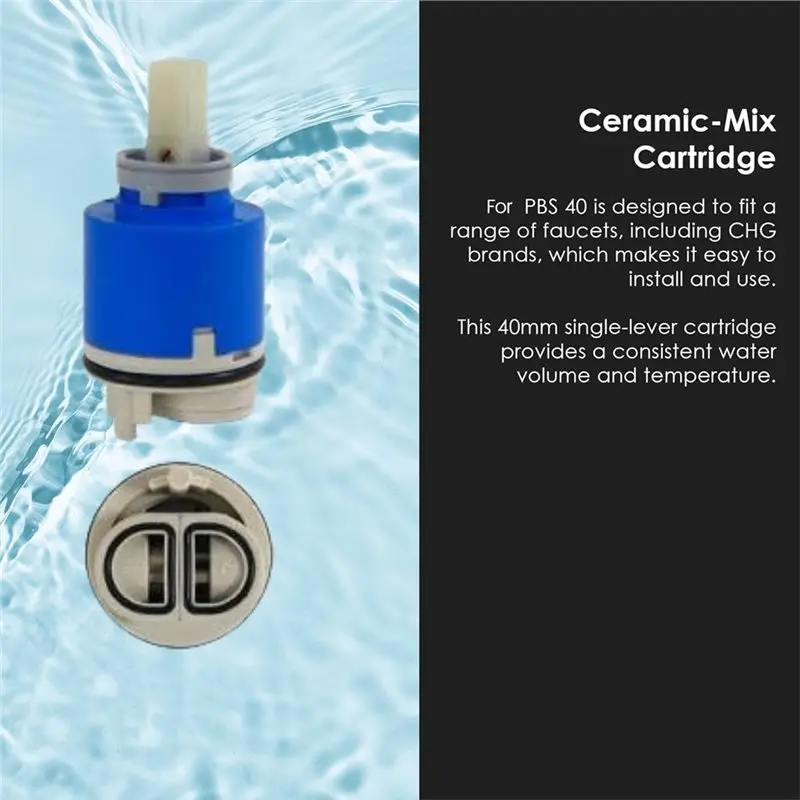 อะไหล่ก๊อกน้ำ Kerox PBS 40 - ไส้ก๊อกน้ำฝักบัวขนาดเส้นผ่านศูนย์กลาง 40 มม. สำหรับอ่างอาบน้ำ, ก๊อกน้ำห้องน้ำ