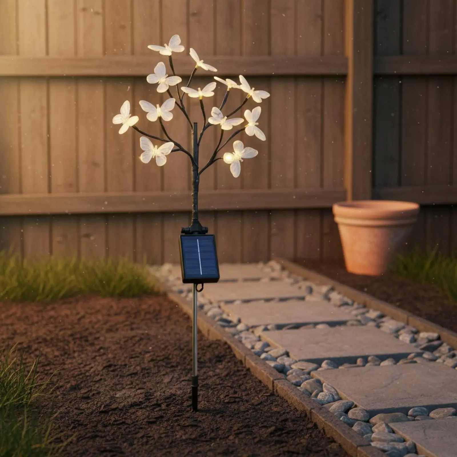 Illuminating Fairy Branch Lamp Automatic On/deactivate Luminous Beetle Effect Garden Lamp Solar Powered Fairy Stake Waterproof