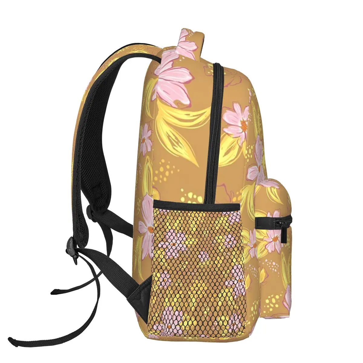 حقيبة ظهر Golden Garden مرسومة يدويًا على حقيبة ظهر من القماش الدافئ باللون البني رائجة البيع حقيبة ظهر للأولاد والبنات حقيبة مدرسية حقائب كتف