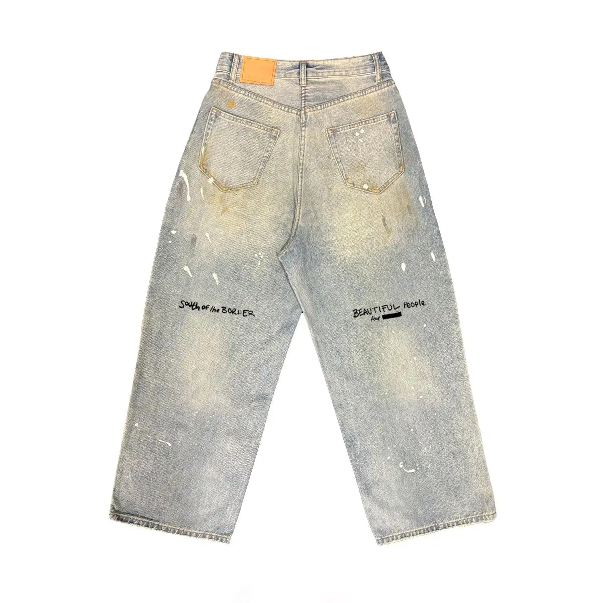 American Vintage Short English Women's Men's Denim Jeans Wang Studio Only Makes Things That Are in the Heart Heavyweight