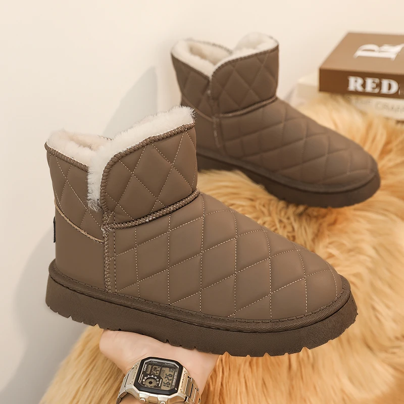 Autumn and Winter Snow Boots, Cotton Shoes, Fleece-Lined Warm Boots, Cotton-Padded Men's Shoes, Trendy Shoes