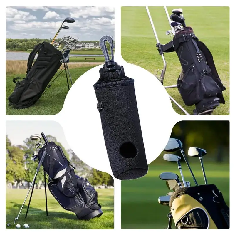 Golf Ball Sleeve e Tee Holder, Golf Ball Carrier Bag, Acessórios de golfe ao ar livre, Belt Clip