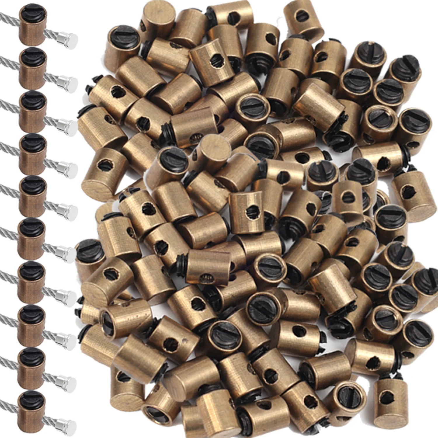 10-100PCS Throttle Cable Adjuster Nipple for CRF KLX TTR Coleman CT200U Mini Bike ATV Dirt Bike Clutch Brake Cable Stopper