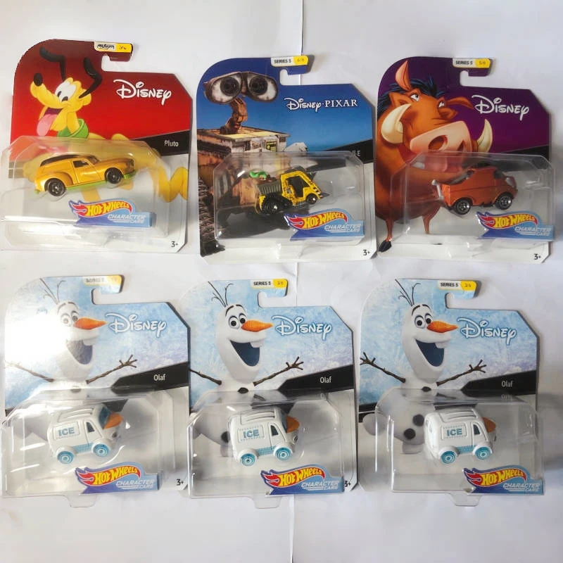 Limited Edition Collection Of Hot Wheels Disney Collaboration Frozen Collection Small Sports Car Models Mickey Toy Birthday Gift