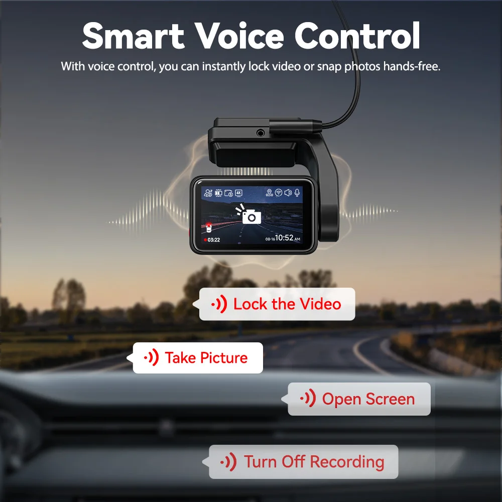 REDTIGER داش كاميرا أمامية وخلفية 4k داش كام محرك مسجل لواي فاي نظام تحديد المواقع جهاز تسجيل فيديو رقمي للسيارات ل 24H وضع وقوف السيارات الصندوق الأسود للسيارة #6