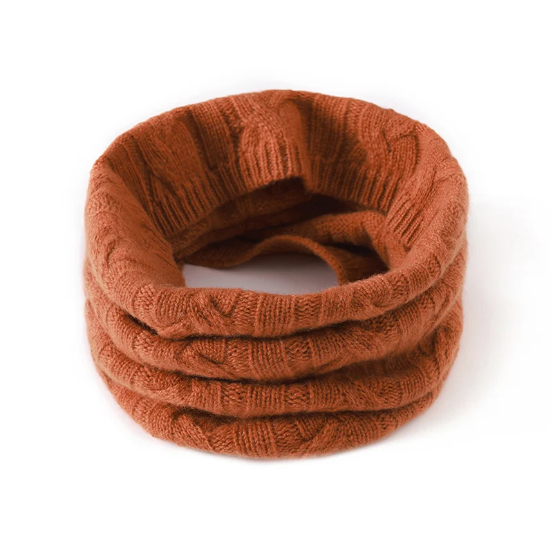 

100% Кашемировый женский шарф, осенне-зимний, новый, с узором «косы», утолщенный, мужской воротник-шарф, теплый вязаный кашемировый короткий шарф