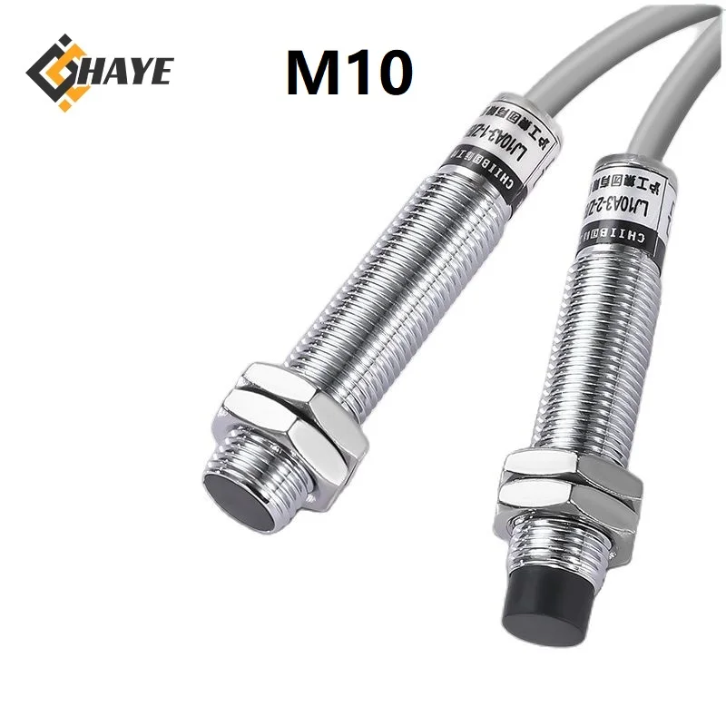 

M10 Inductive Sensor Proximity Switches, Metal Detect Switch, NPN, PNP, NO, NC, High Head, Flat Head, 1mm, 2mm