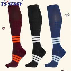 1Pair Calf High Compression Socks for Men & Women 20-30 MmHg Knee High Nurse Pregnant Running and Travel Athletic Support Socks