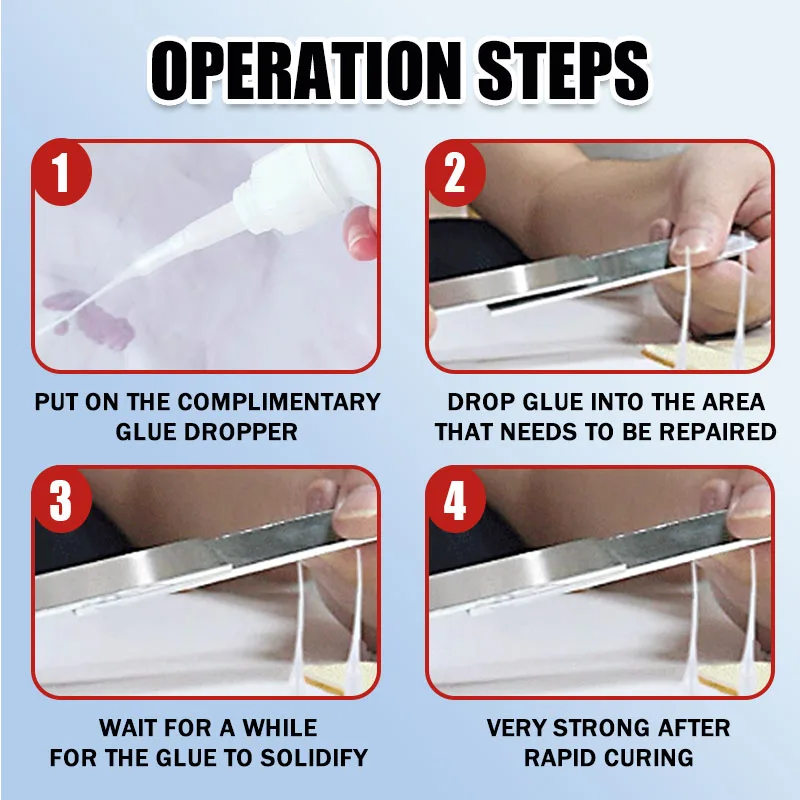 401 Суперклей Сверхпрочный Прозрачный Обувь Цианоакрилат Быстросохнущий Мгновенный клей Кожа Резина Дерево Металл Пластик Аксессуары 20 г Многофункциональный клей.