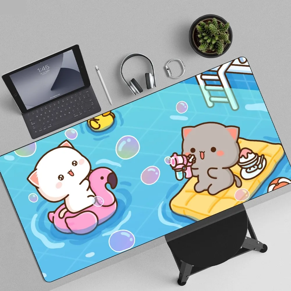 Cartoon Peach & Goma Mousepad Mousepad Non-slip Lockedge Office Student Gaming Thickened Large Writing Pad Cushion