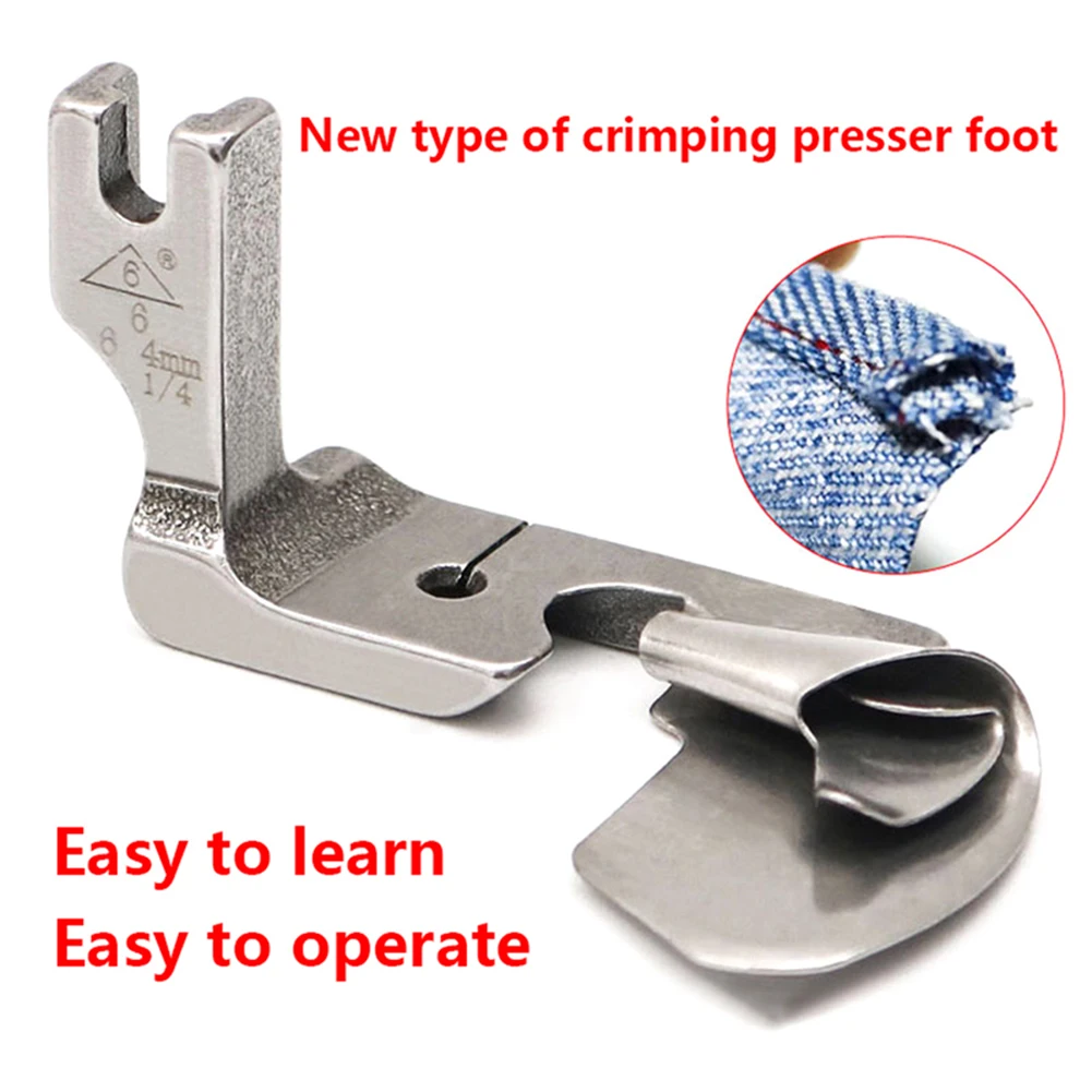 Industrial 1-Needle Lockstitch Curved Hemming Presser Foot For Sewing Machine Silk Chiffon Skirt Arc Hem 1/8 3/16 1/4 5/16 3/8~