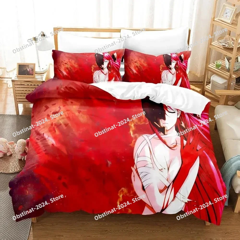 

Anime Elfen Lied Bedding Set Printed Bed Set Duvet Cover Sheet Pillowcase Bed Soft Quilt Cover Full Queen King Size Boys Adult