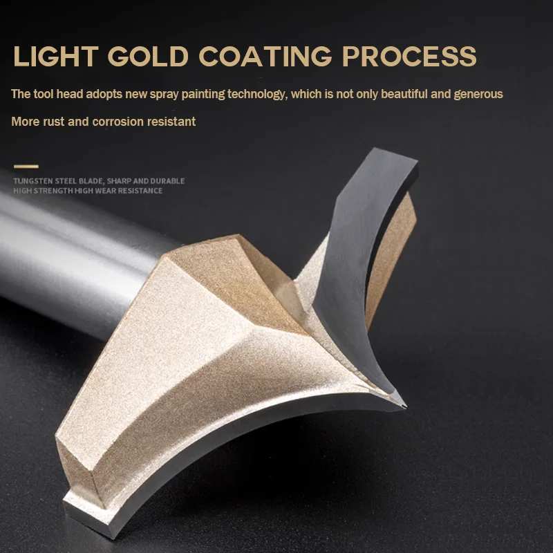 タングステンカーバイドポイント切断ラウンドオーバービット CNC ルータービット木材彫刻用 1/4 1/2 シャンク木工彫刻ツール