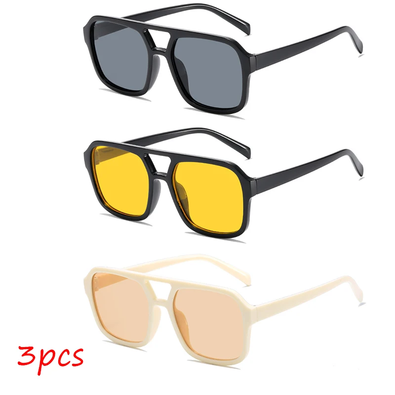 stijl voor volwassenen, zonnebrillen, vierkant Dubbele nieuwe straal gepersonaliseerde Koreaanse versie, trendy zonnebrillen, high-end, UV-bestendig,