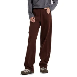 Metersbonwe Women's Loose Straight-Leg Knit Pants High Elastic Waist Solid Color Trousers Commuter Elegant Office Lady Winter
