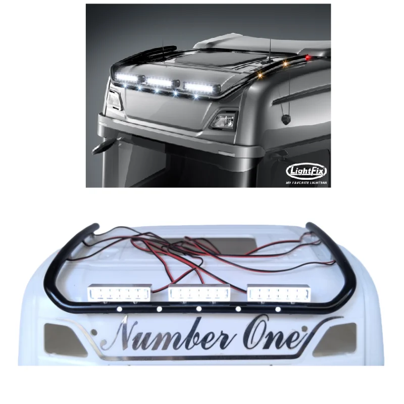 

LED Dome Light Head Light for Tamiya 1/14 RC Truck Front Spotlight Lamp Scania 770s 56371 620 Volvo Tractor Trailer LESU Parts