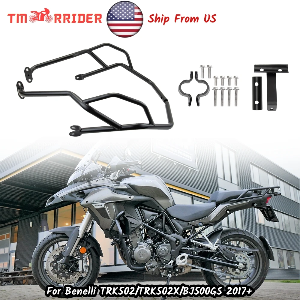 TRK502 TRK502X Motorcycle Engine Guard Frame Bumper Highway Crash Bar For Benelli BJ500GS 2021 2022 2023 Falling Protection