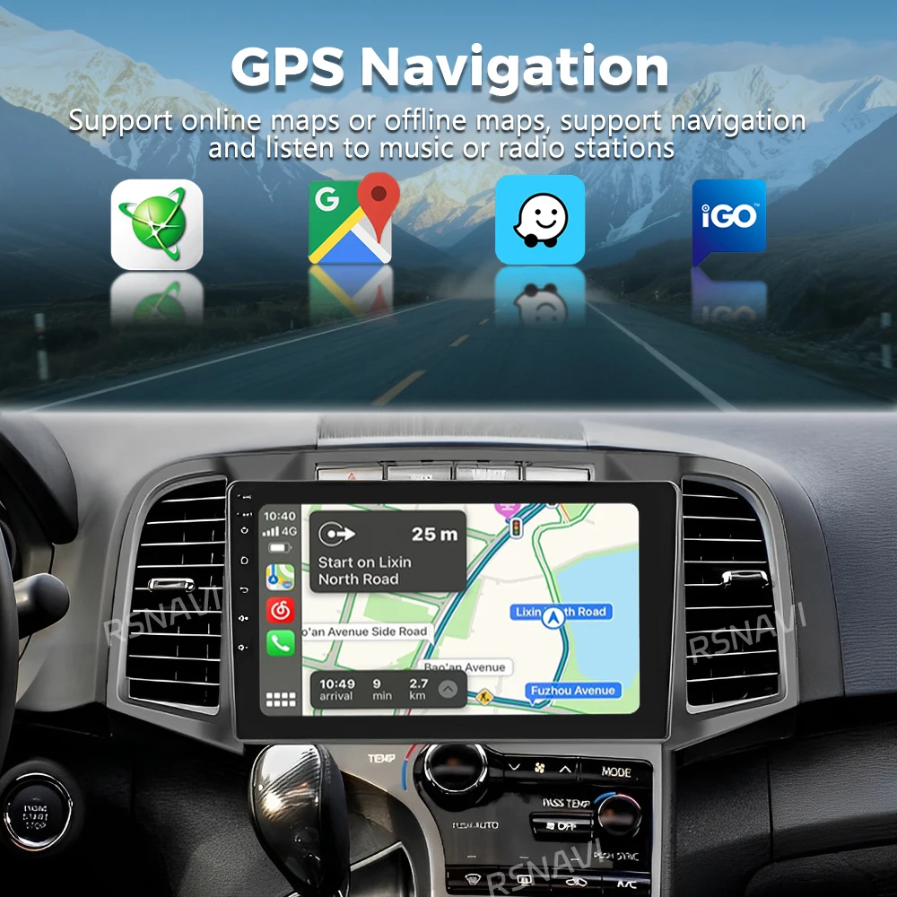 Picture 6: Android 16 Carplay Car RadioFor Toyota Venza 2008 - 2016 Navigation Multimedia Player Stereo WiFi+4G video BT Head Unit 2 DIN