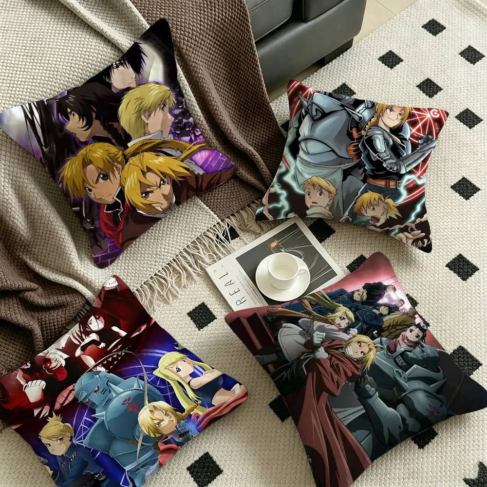 F-Fullmetal Alchemist Anime Pillow Anime Pillow Sofa Bed Head Pillow Cover Cushion Cover 45x45 cm Fashion
