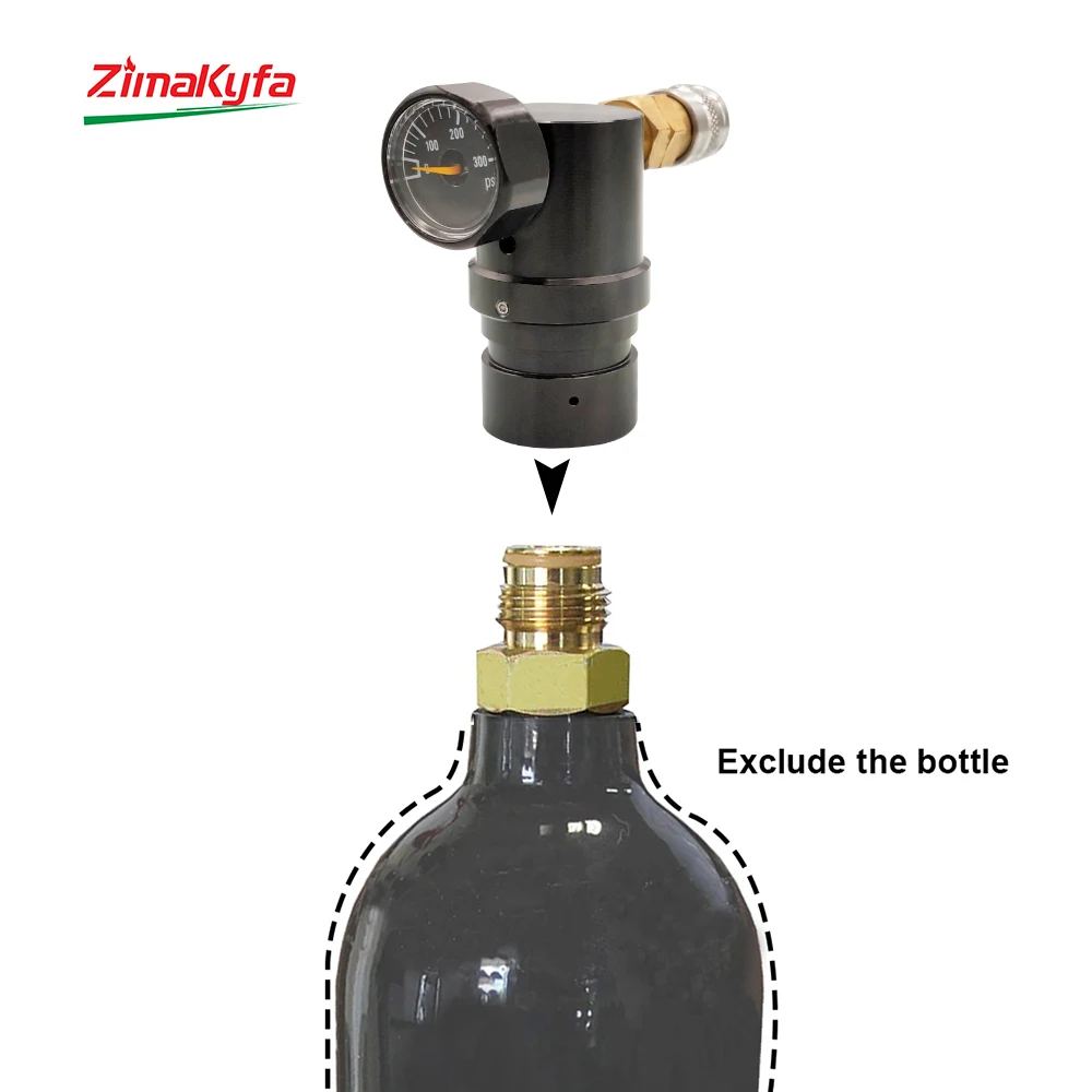 Imagem -02 - Regulador de ar Hpa com Acoplador Fêmea Micro mr Gen2 w Eua 300psi Mangueira de Bobina Remota Manômetro Pressão de Saída 40 Psi200psi