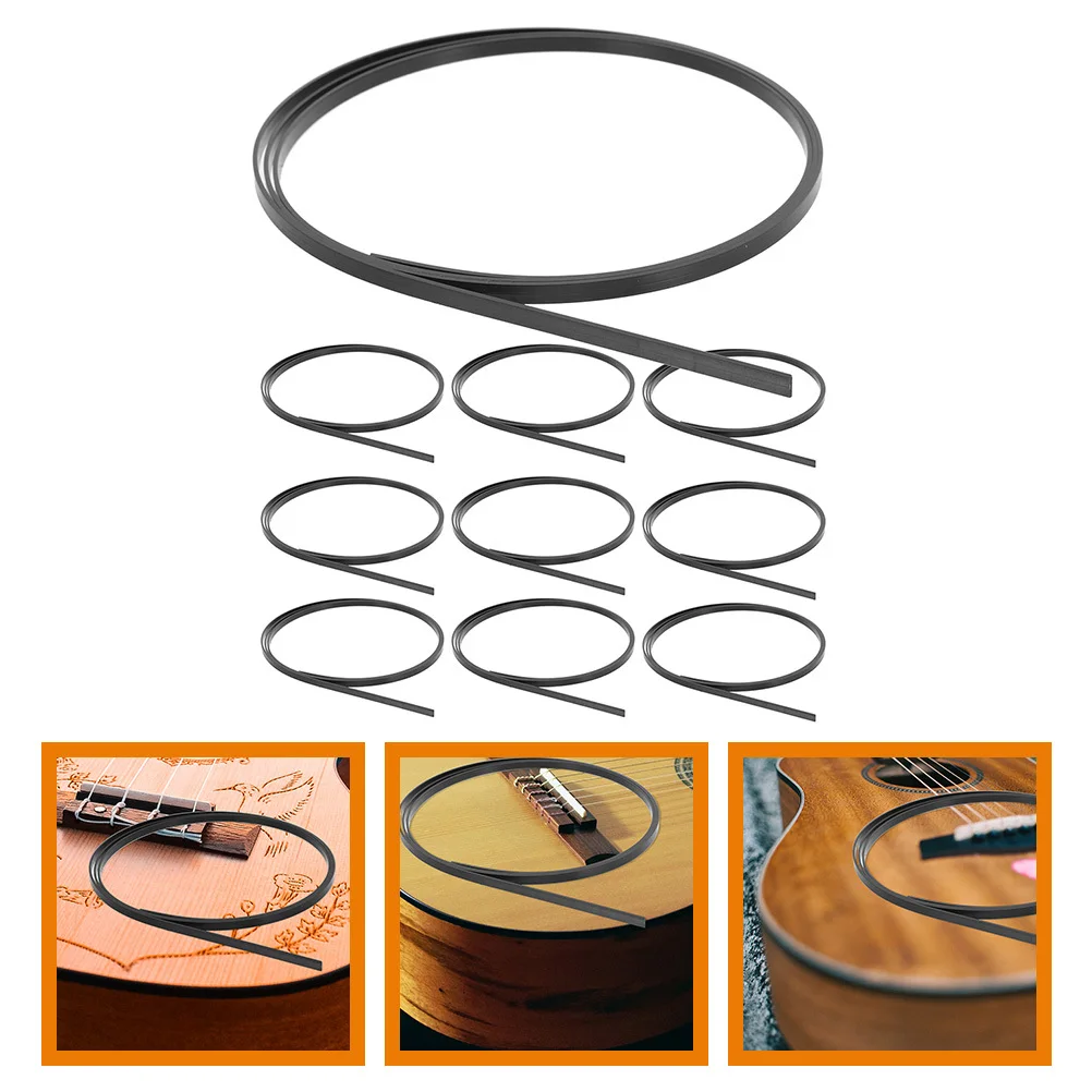 

10pcs Binding Strips Abs Material Easy Install Edge Protector For Guitar Ukulele Decorative Inlay Trim Guitar Supplies