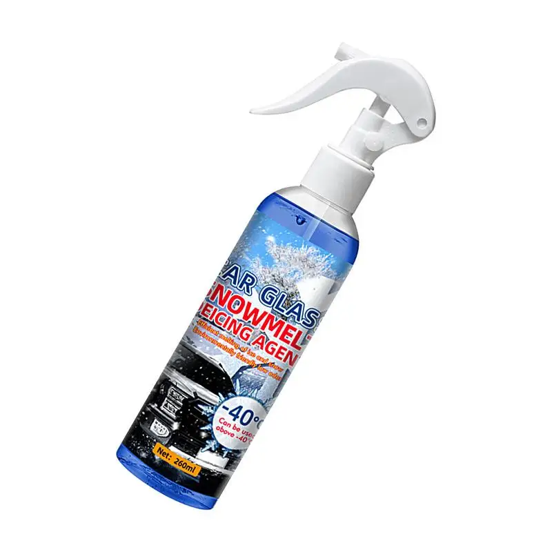 Car Deicer Spray Window Glass Ice Melt Spray Winter Car Accessories Automotive Glass Deicing Agent 260ml Automotive Defroster