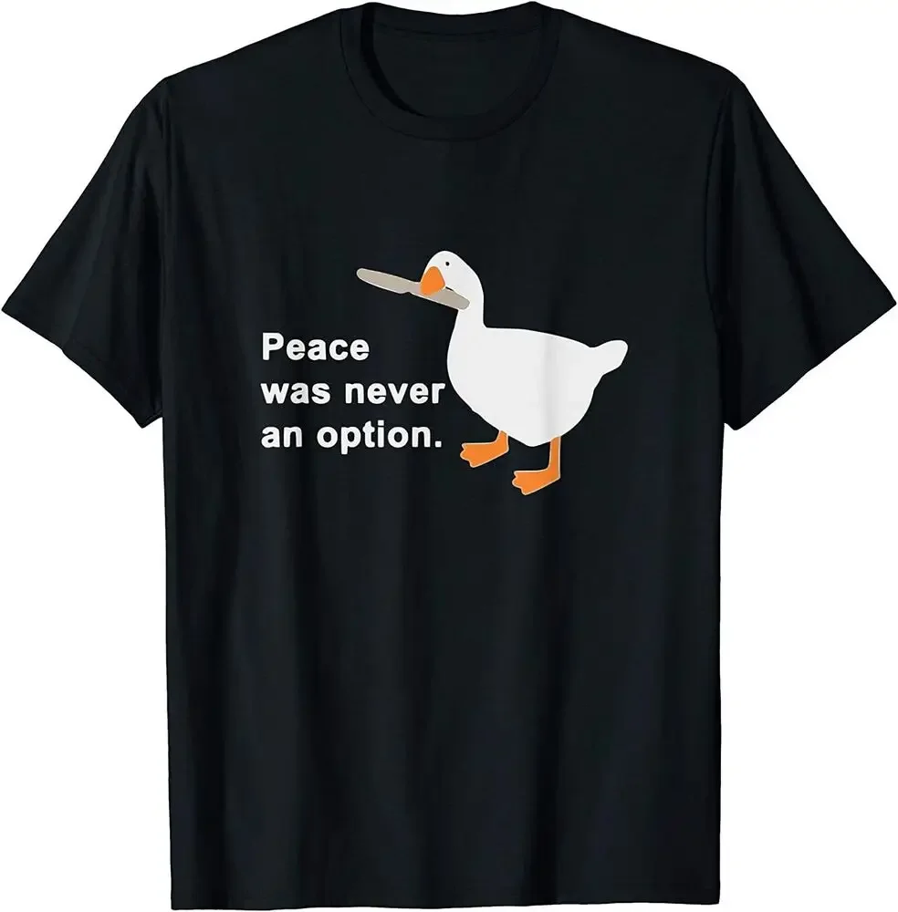 Peace Was Never An Option T-Shirt Tees High Quality 100%Cotton Short Sleeve